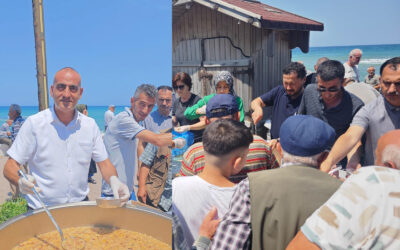 Belediyemizin organizasyonuyla, Cuma namazı sonrası Merkez Camii önünde hemşehrilerimize aşure ikramında bulunduk.
